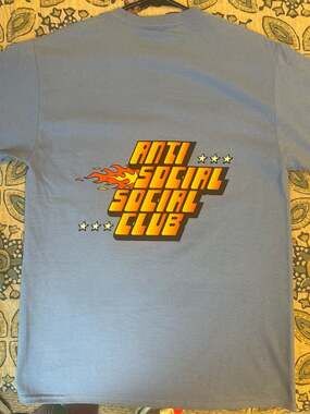 Anti Social Social Club Hot At First Light Blue Flame Tee